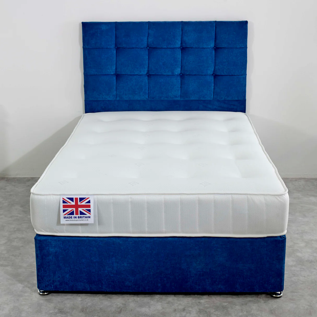 Royal Tunbridge 1000 Pocket Divan Bed Set UK - Side view of premium divan from Newcastle Beds UK